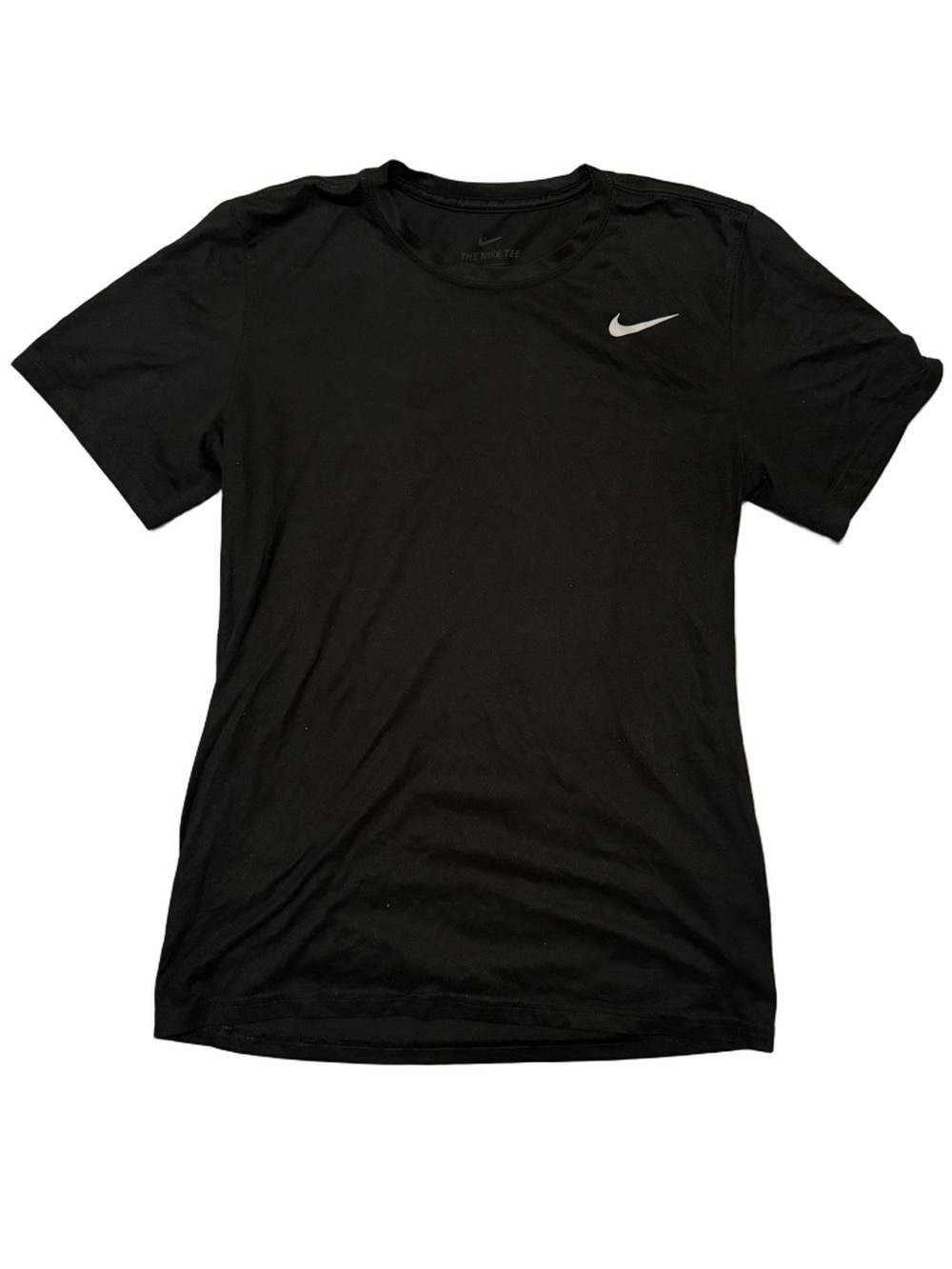 Nike Dri Fit Legend T Shirt Black White Swoosh Athletic Workout Top Small